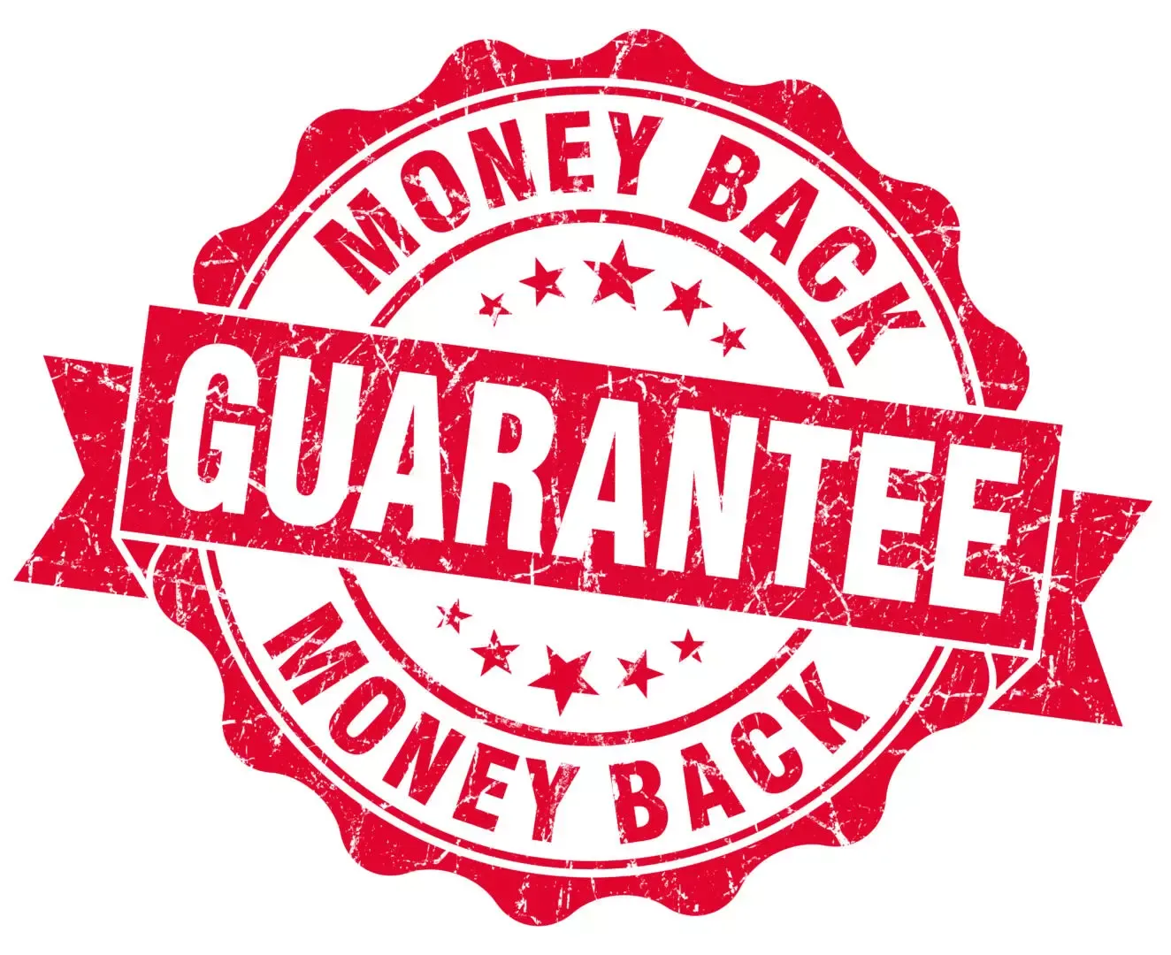 money back guarantee grunge red stamp